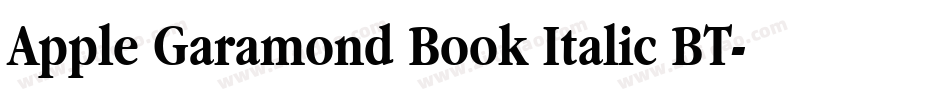 Apple Garamond Book Italic BT字体转换